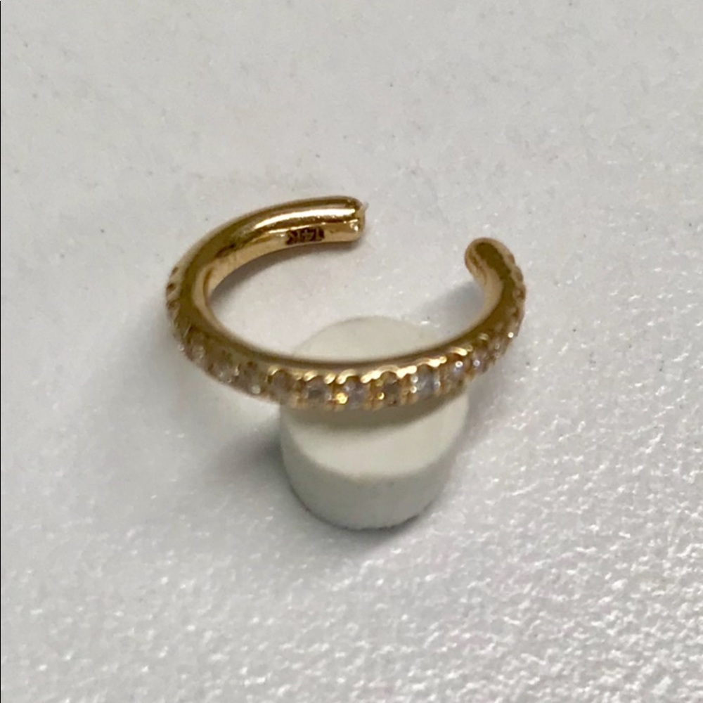 14k diamond ear cuff